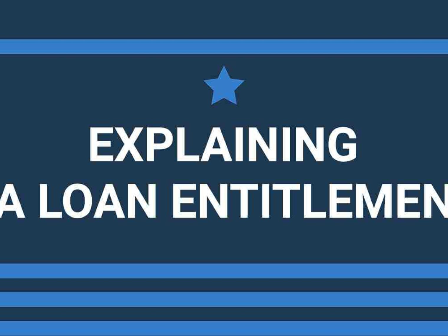 Illustration that reads "Explaining VA Loan Entitlement".